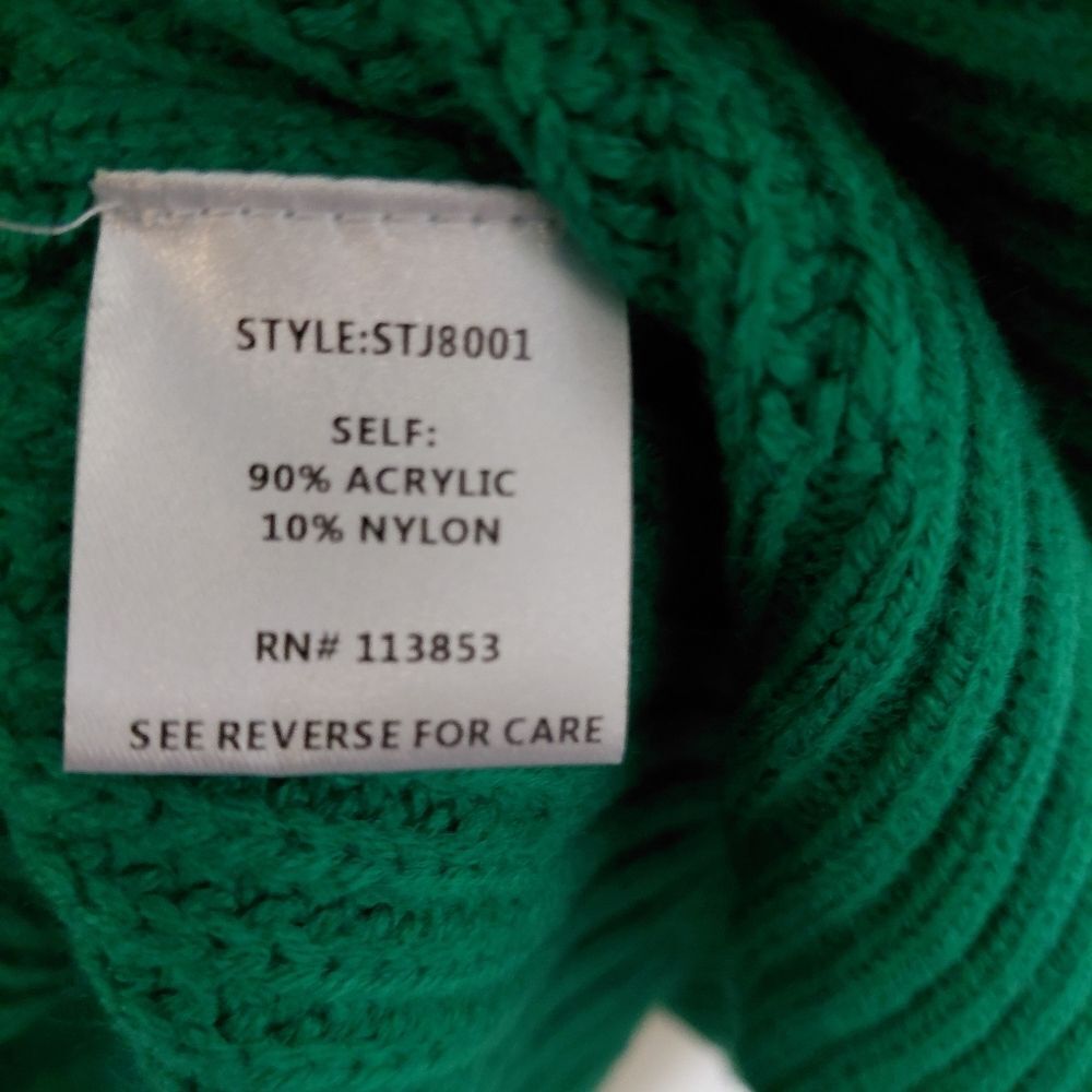 Sugar + lips Cardigan Womens SMALL NWT Jolie Ruffle Open Front Primary GREEN - Picture 6 of 7